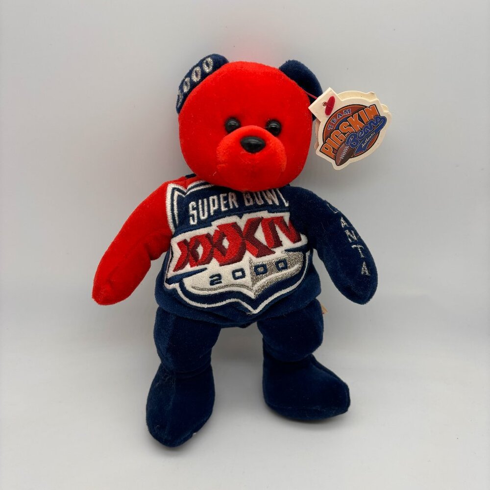 Vintage NFL Team Pigskin Beans Super Bowl XXXIV Atlanta 2000 Bear with Tags!